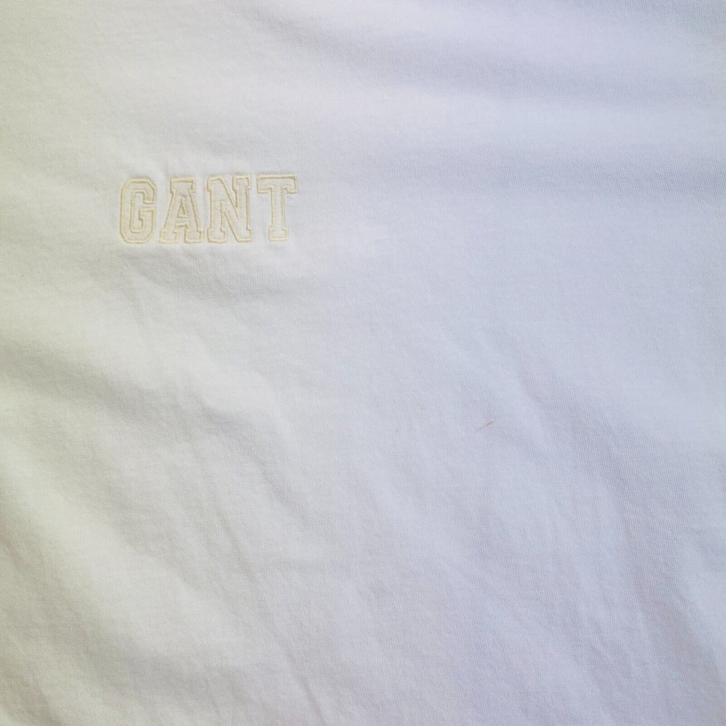 GANT Women White Logo Crew Neck Short Sleeves T Shirt Size S