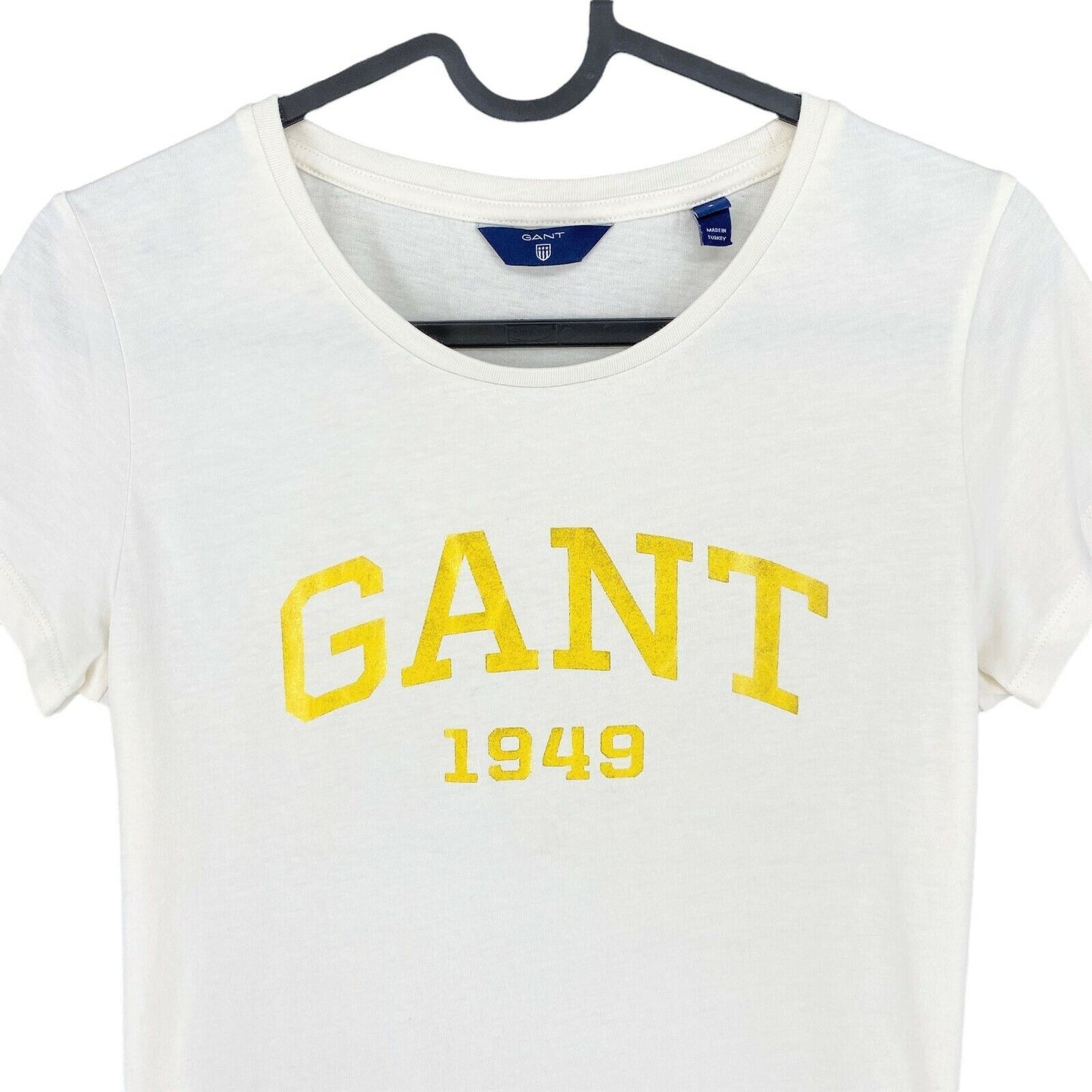 GANT White Shine Logo Crew Neck T Shirt Size S