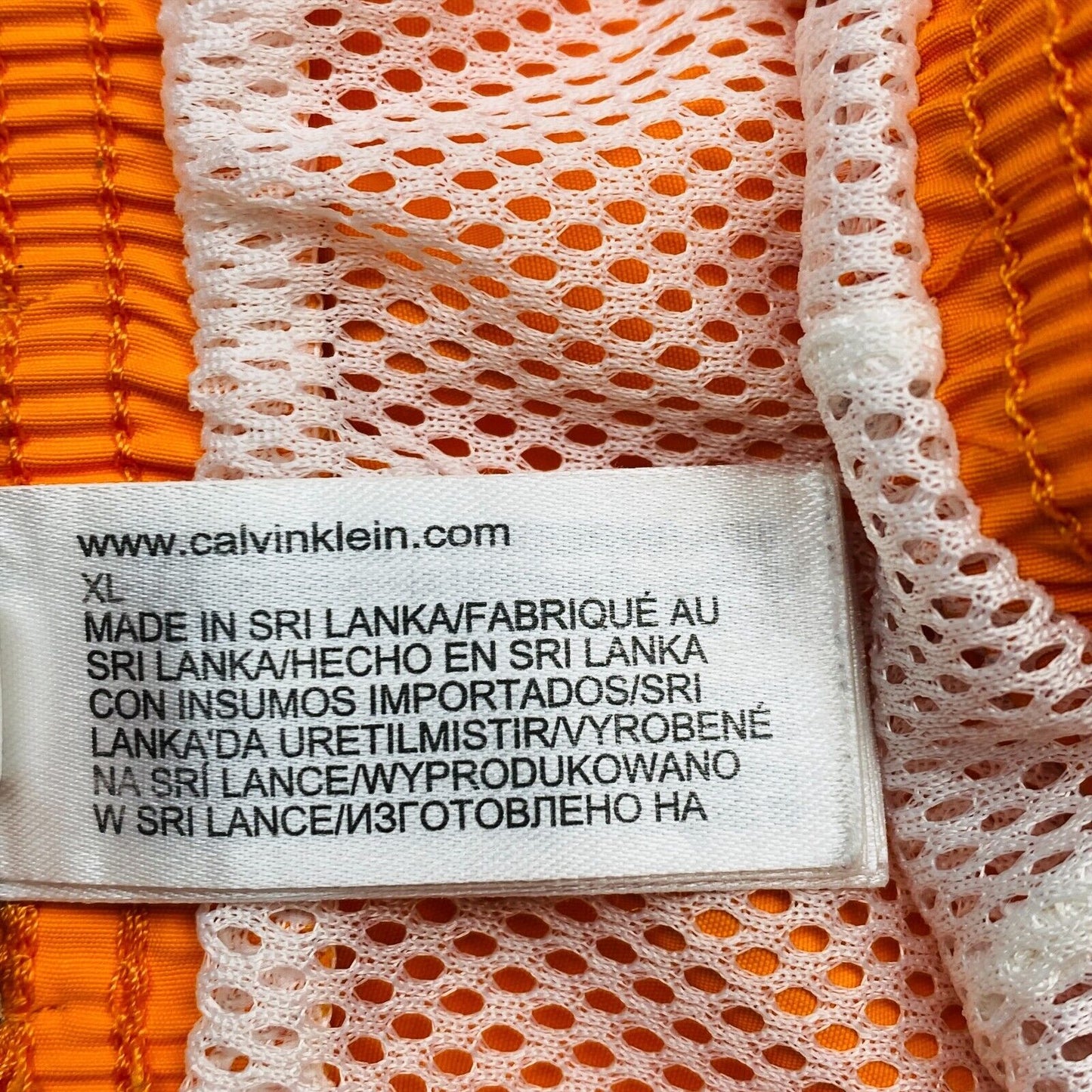 CALVIN KLEIN Orange Swimwear Swimming Trunks Shorts Size XL W32