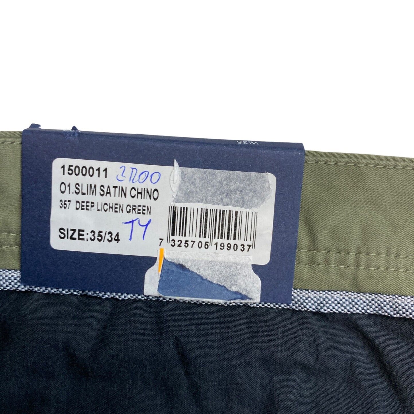 GANT Green Slim Satin Chino Pants Trousers Size W35 L34