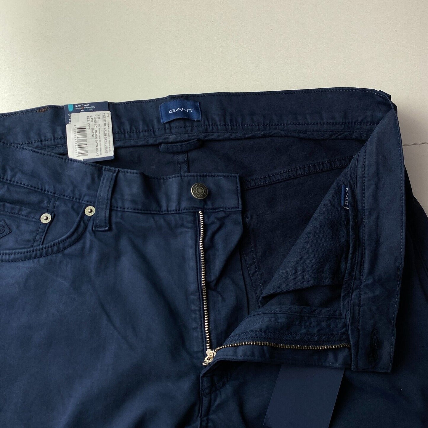 GANT MAXEN Pantalon Chino Coupe Extra Slim Bleu Foncé W35 L32