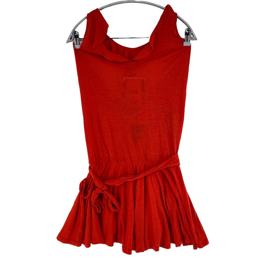 Colcci - Rotes ärmelloses Neckholderkleid aus Jersey mit Gürtel und offenem Rücken, Größe S