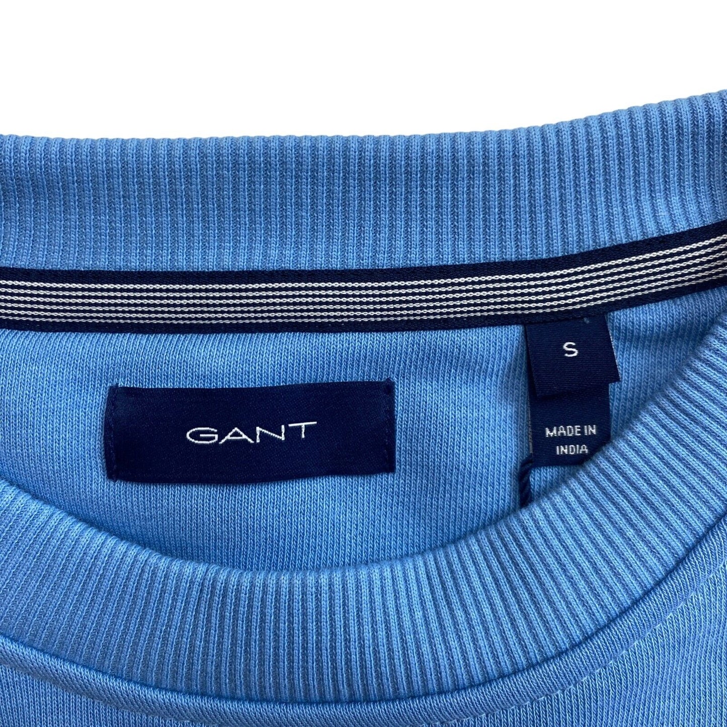 GANT Bleu Lock Up Crew Neck Sweater Jumper Taille S