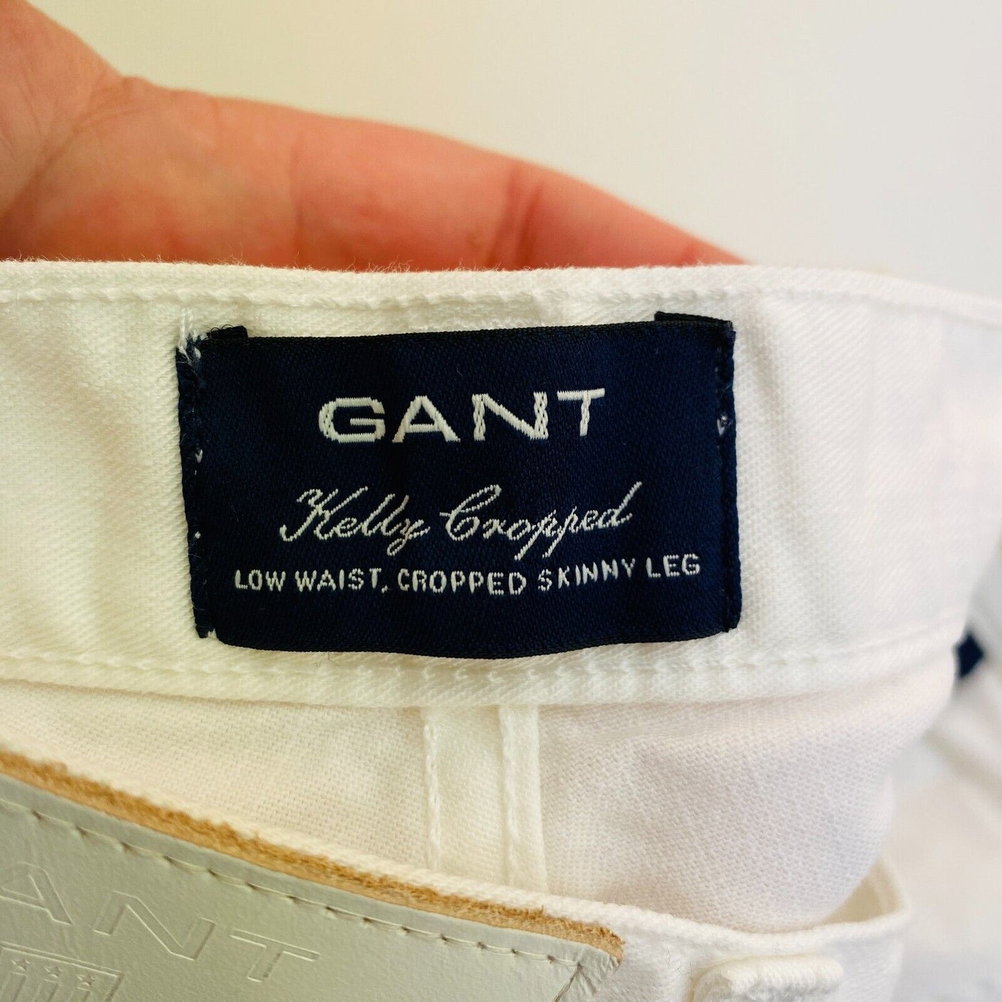 GANT Damen Jeans Kelly, verkürzt, Skinny-Bein, Weiß, Größe W32