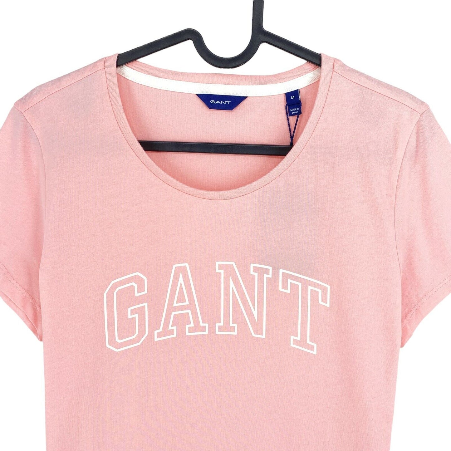 GANT Pink Arch Logo Crew Neck T Shirt Size M