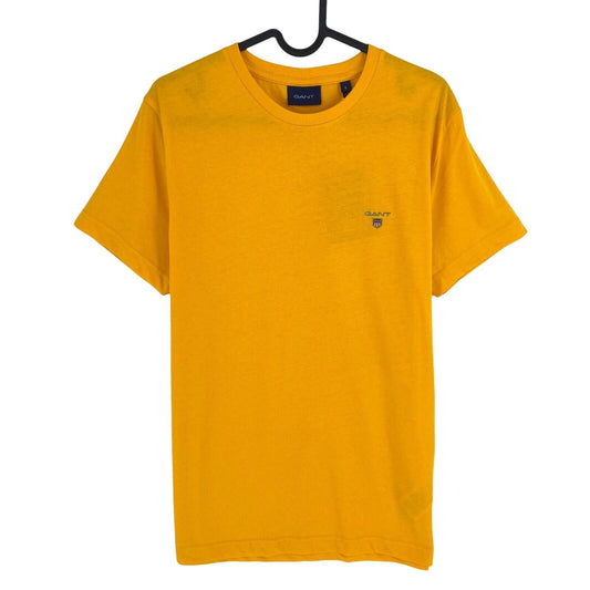 GANT Men Yellow Original Crew Neck Short Sleeves T Shirt Size S