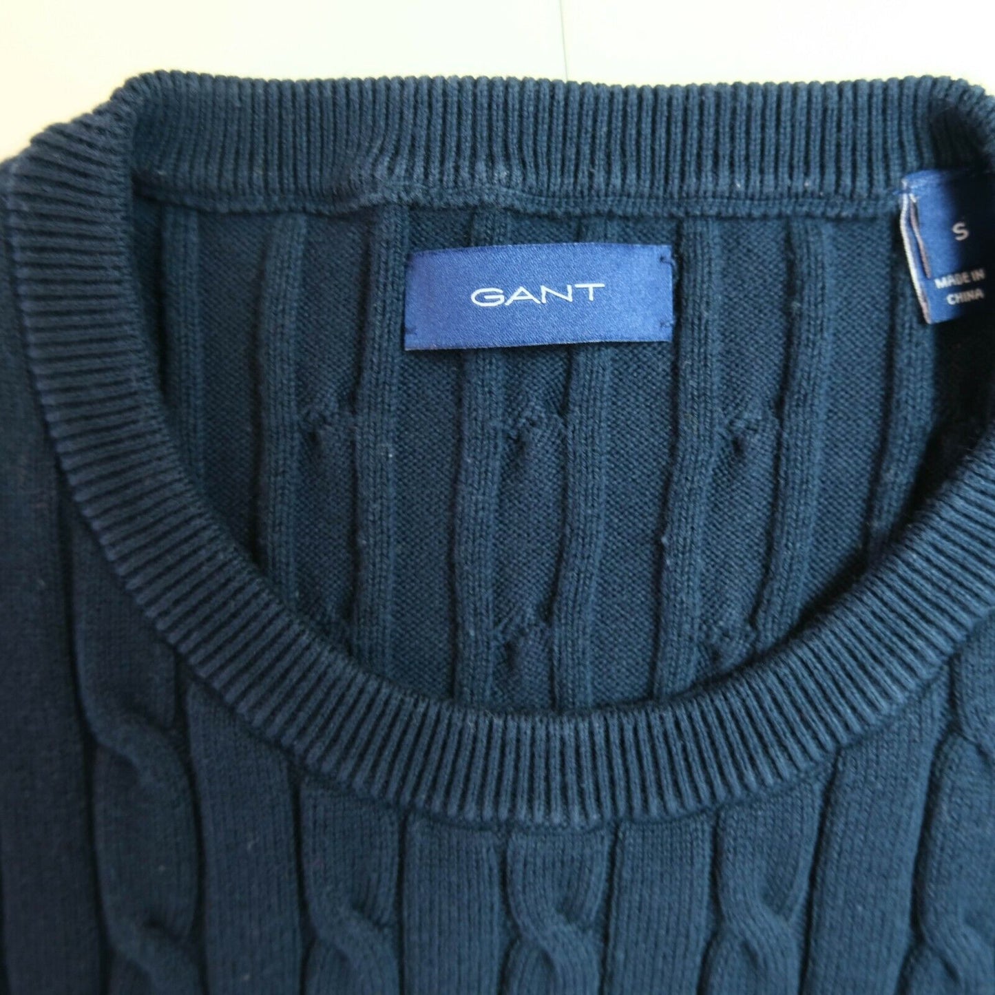 GANT Dark Blue Long Jumper Cable Knit Dress Size S