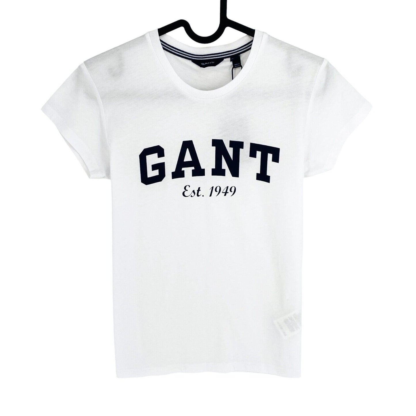 GANT Girls White Logo Crew Neck T Shirt Size 11-12 Years 146/152 cm