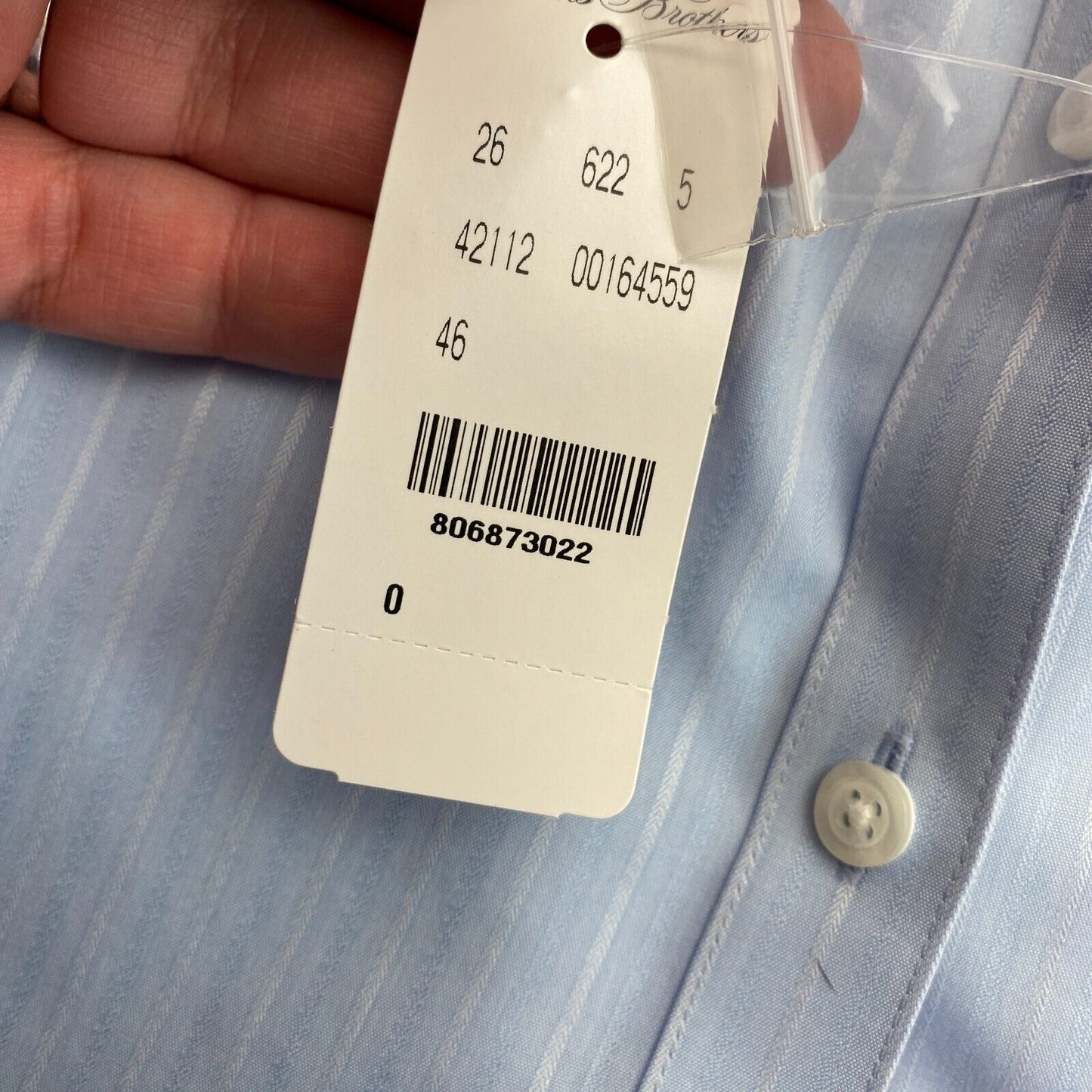 Brooks Brothers Chemise en coton Supima ajustée à rayures bleues Taille EU 32 UK 6 US 0