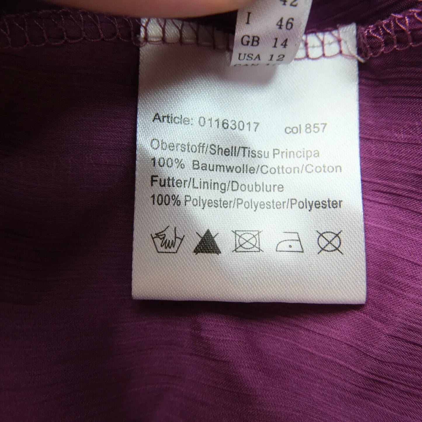 MORE & MORE Purple Sleeveless Flared Dress Size EU 40 UK 14 US 12