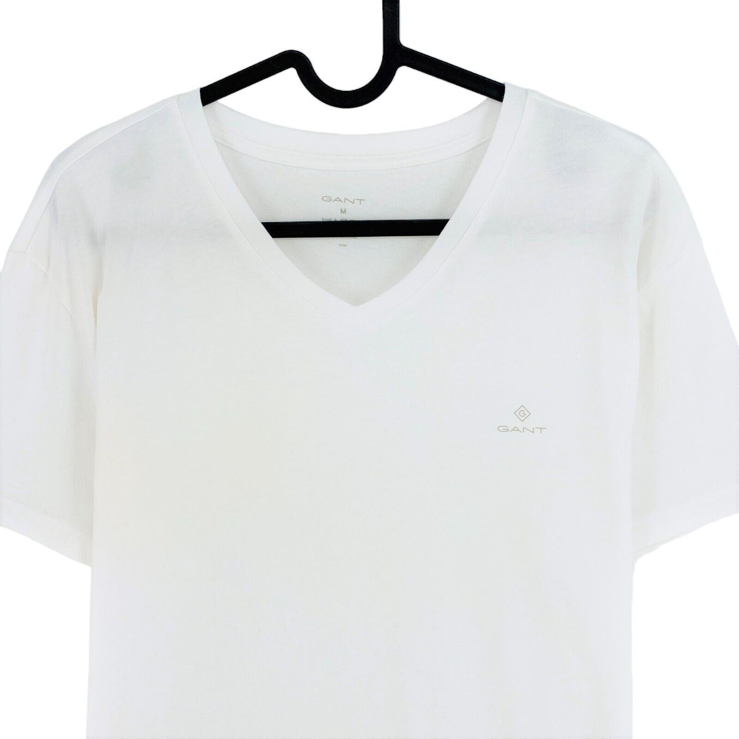 GANT T-shirt blanc à manches courtes et col rond Taille M