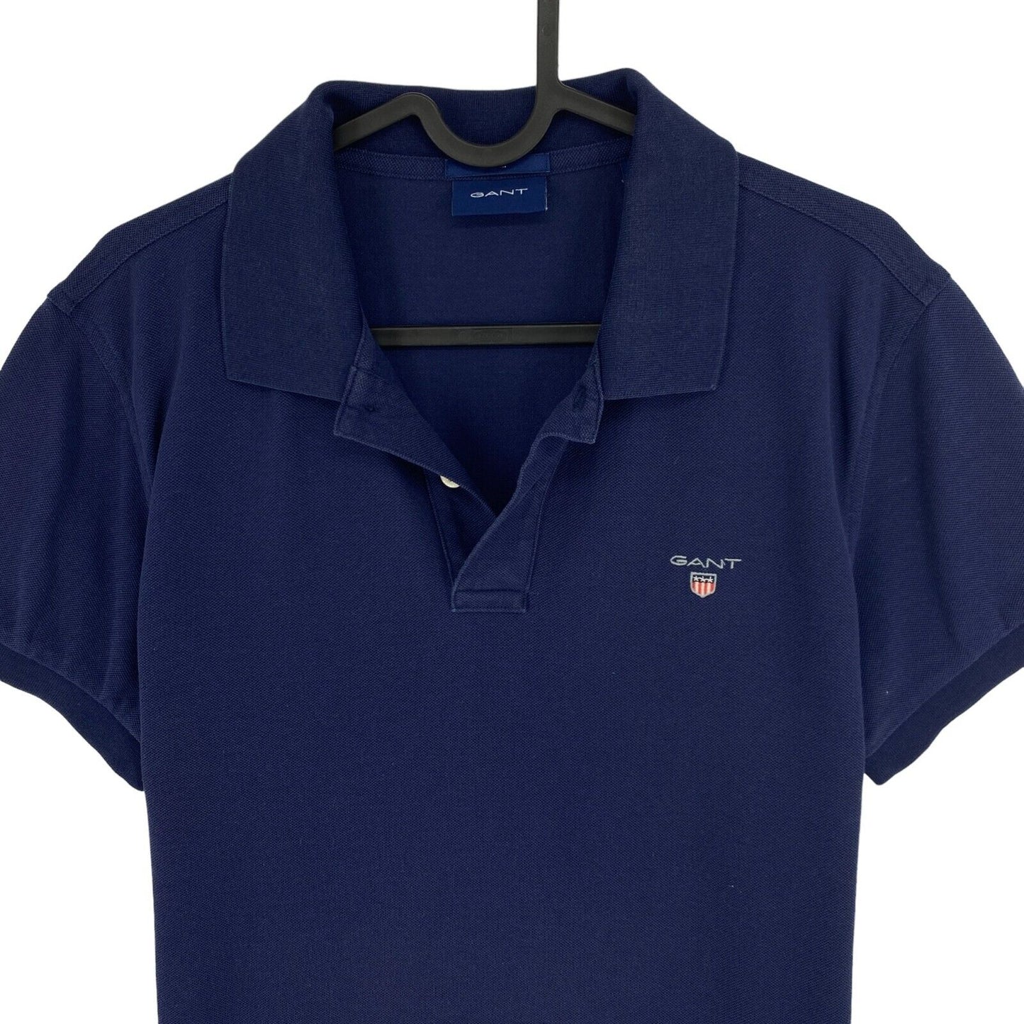 GANT Navy Blue Original Slim Fit Pique Rugger Polo Shirt Size M