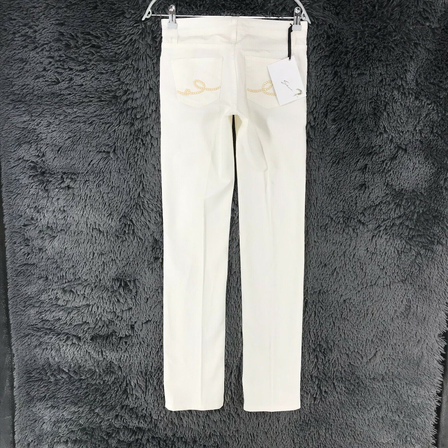 Prix ​​conseillé 237 € Seven7 MADONNA Femme Blanc Taille Moyenne Regular Straight Fit Jeans W26