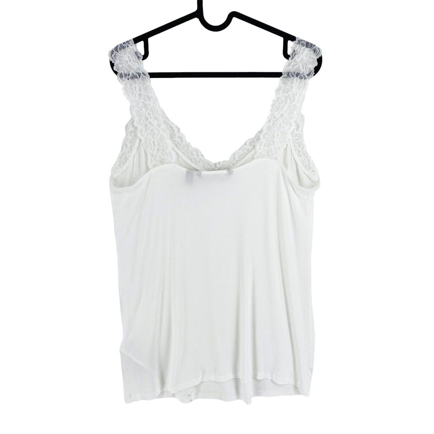 VERO MODA Women White Sleeveless Jersey Tank Top Size 2XL XXL