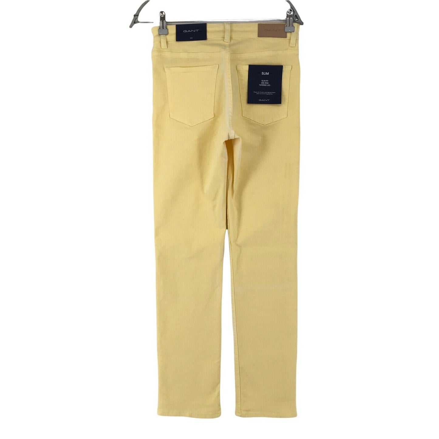 GANT Women Yellow Stretch Mid Rise Slim Fit Jeans Size W27 L32