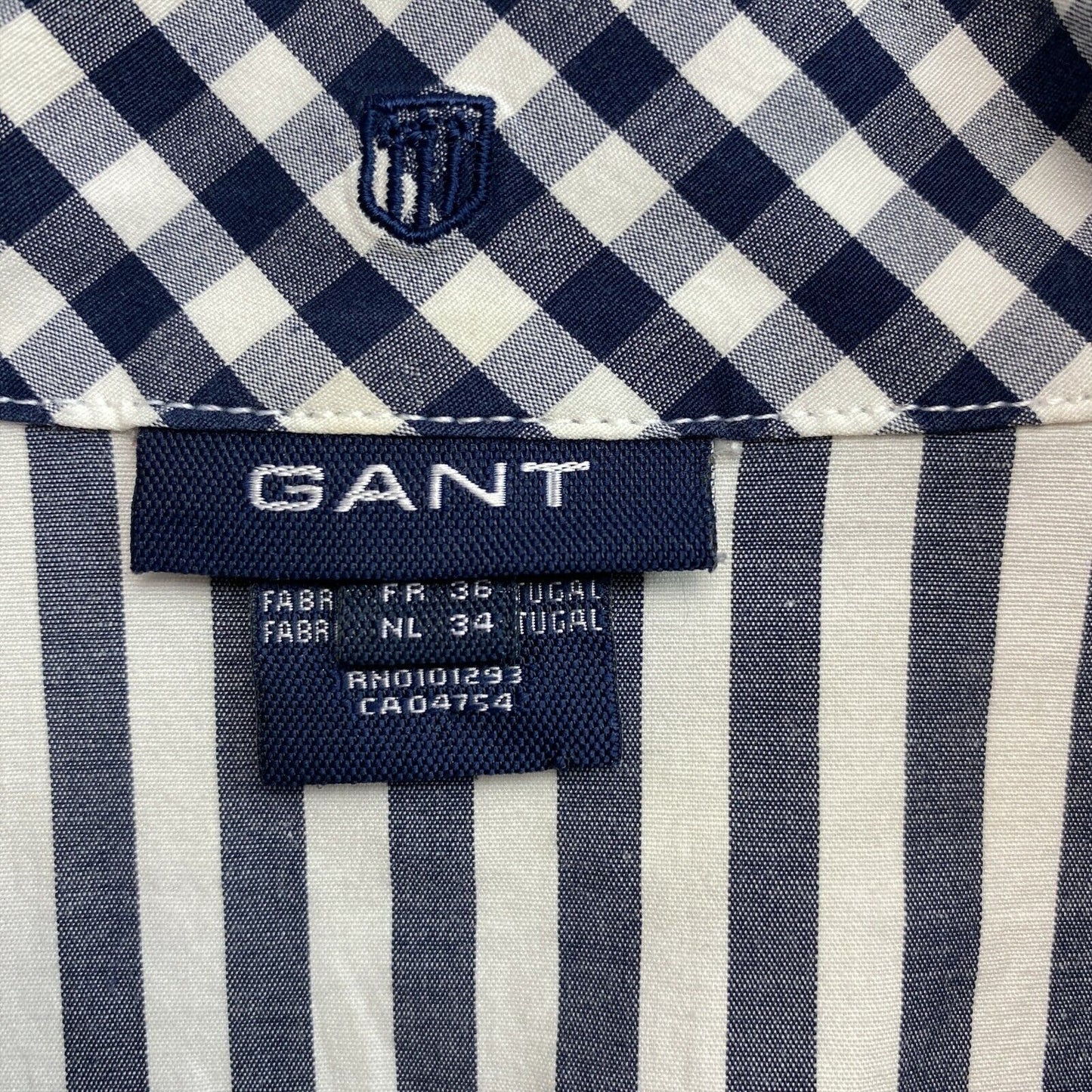 GANT Chemise à manches courtes rayée bleue Taille EU 34 UK 8 US 4