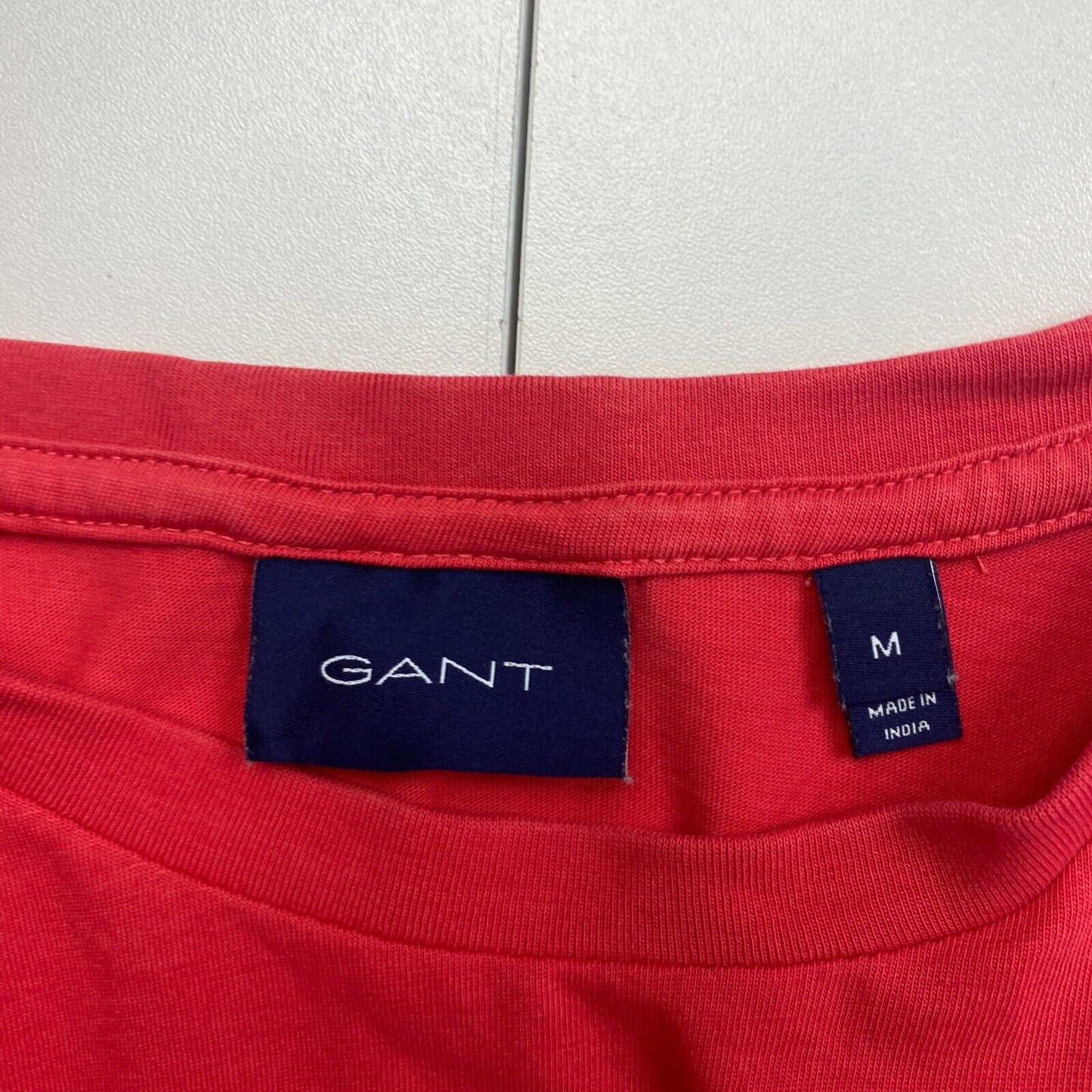 GANT Men Dark Pink Original Crew Neck Short Sleeve T Shirt Size M