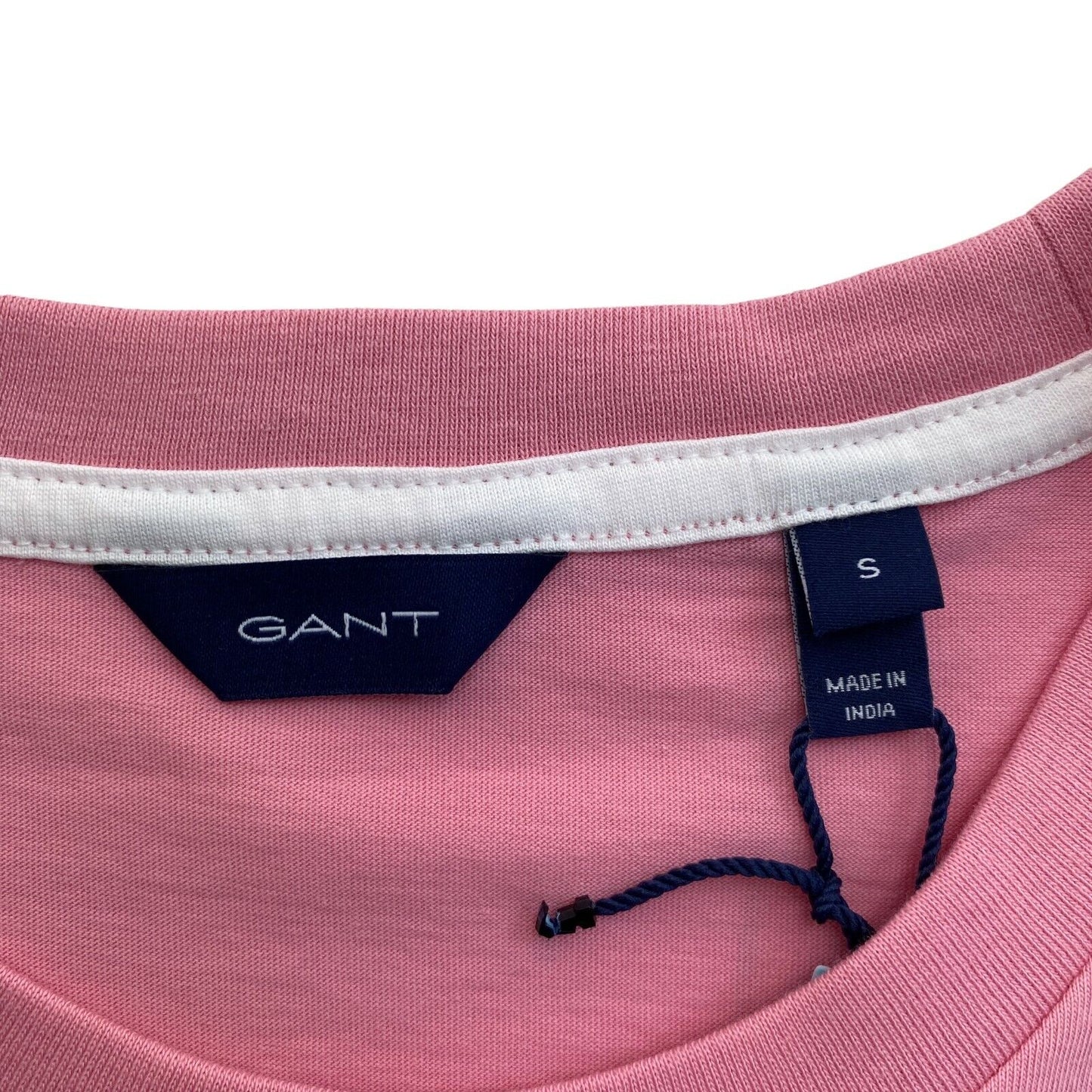 GANT Pink MD Summer Logo Crew Neck T Shirt Top Size S