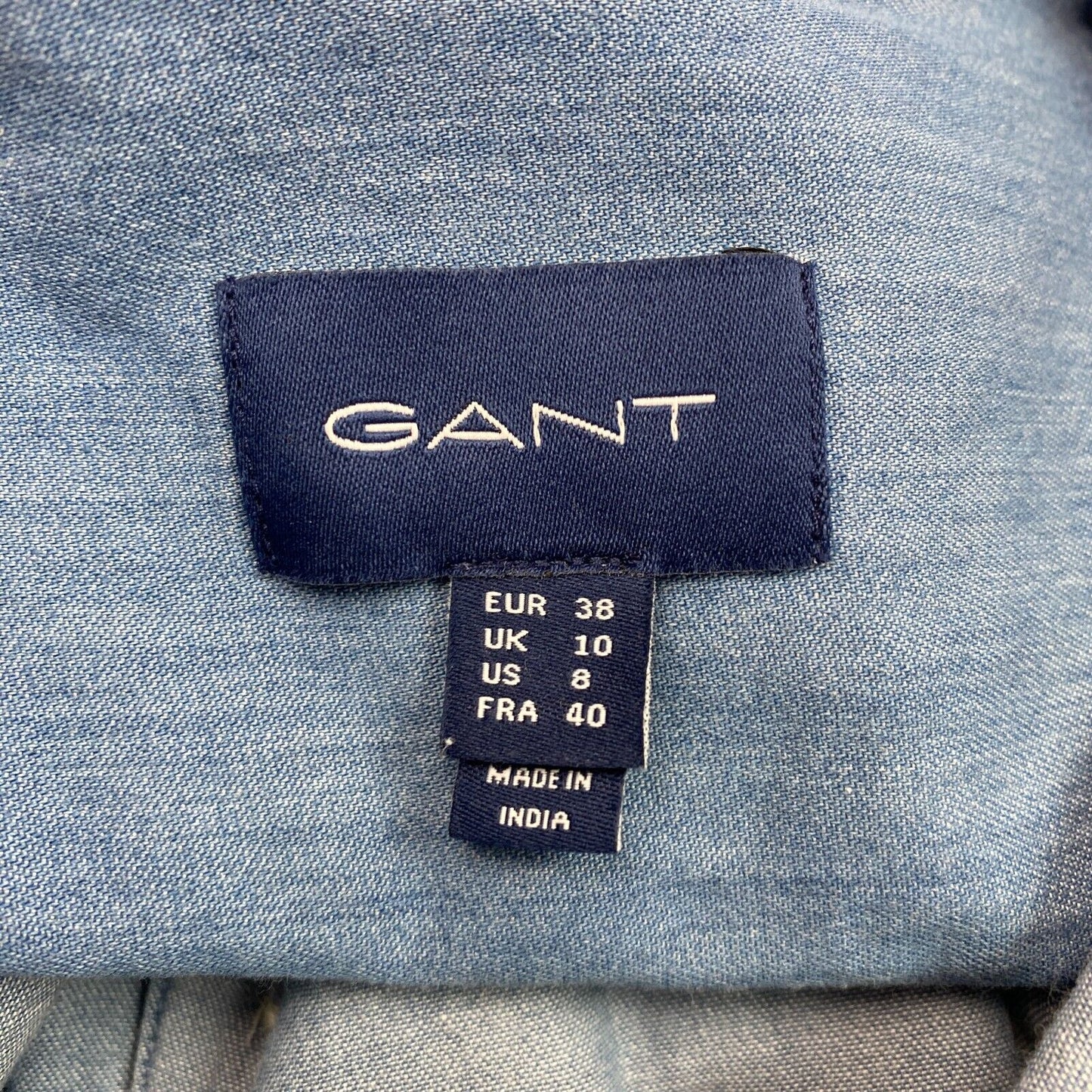 GANT Navy Blue Indigo Flounce Shirt Size EU 38 UK 10 US 8