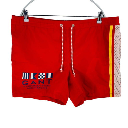 GANT WINDSHEAR EVENT YACH RACING Red Swimwear Swimming Trunks Shorts Size L W40