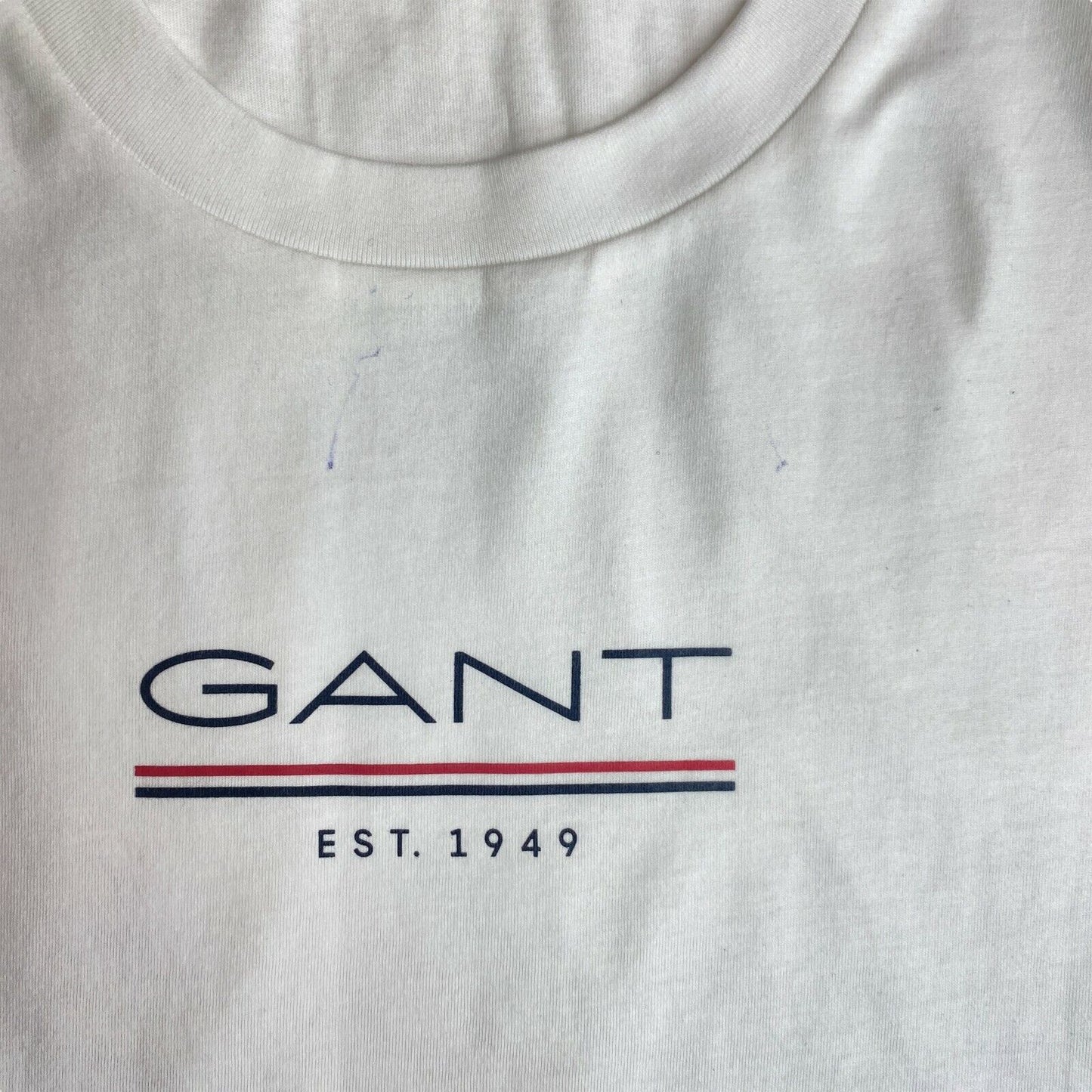 GANT Blanc The Fall Logo Crew Neck T-shirt Taille XS