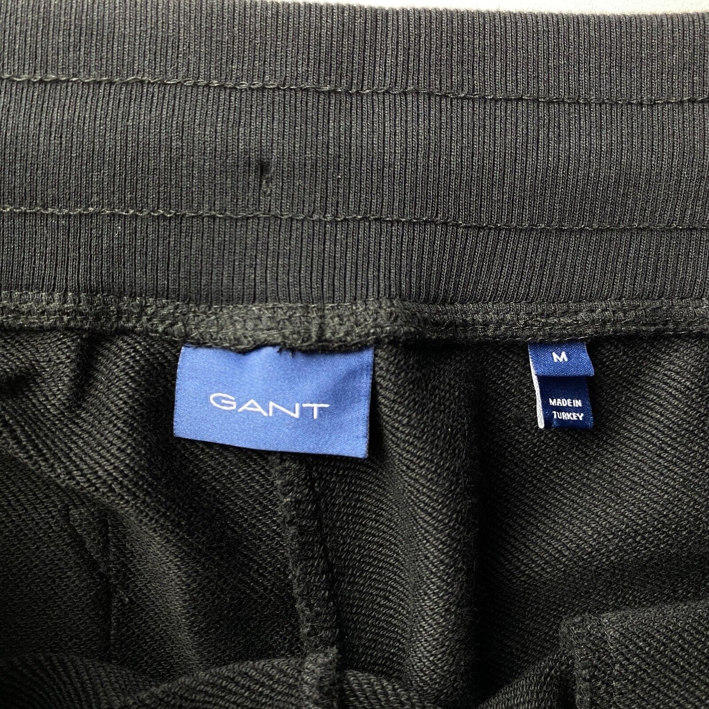 GANT Black Regular Fit Logo Sweat Pants Trousers Size M