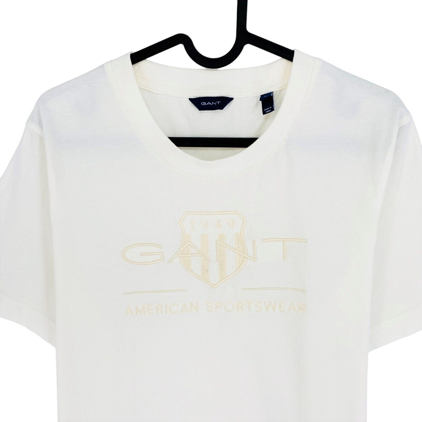 GANT White Tonal Archive Shield Crew Neck T Shirt Size L