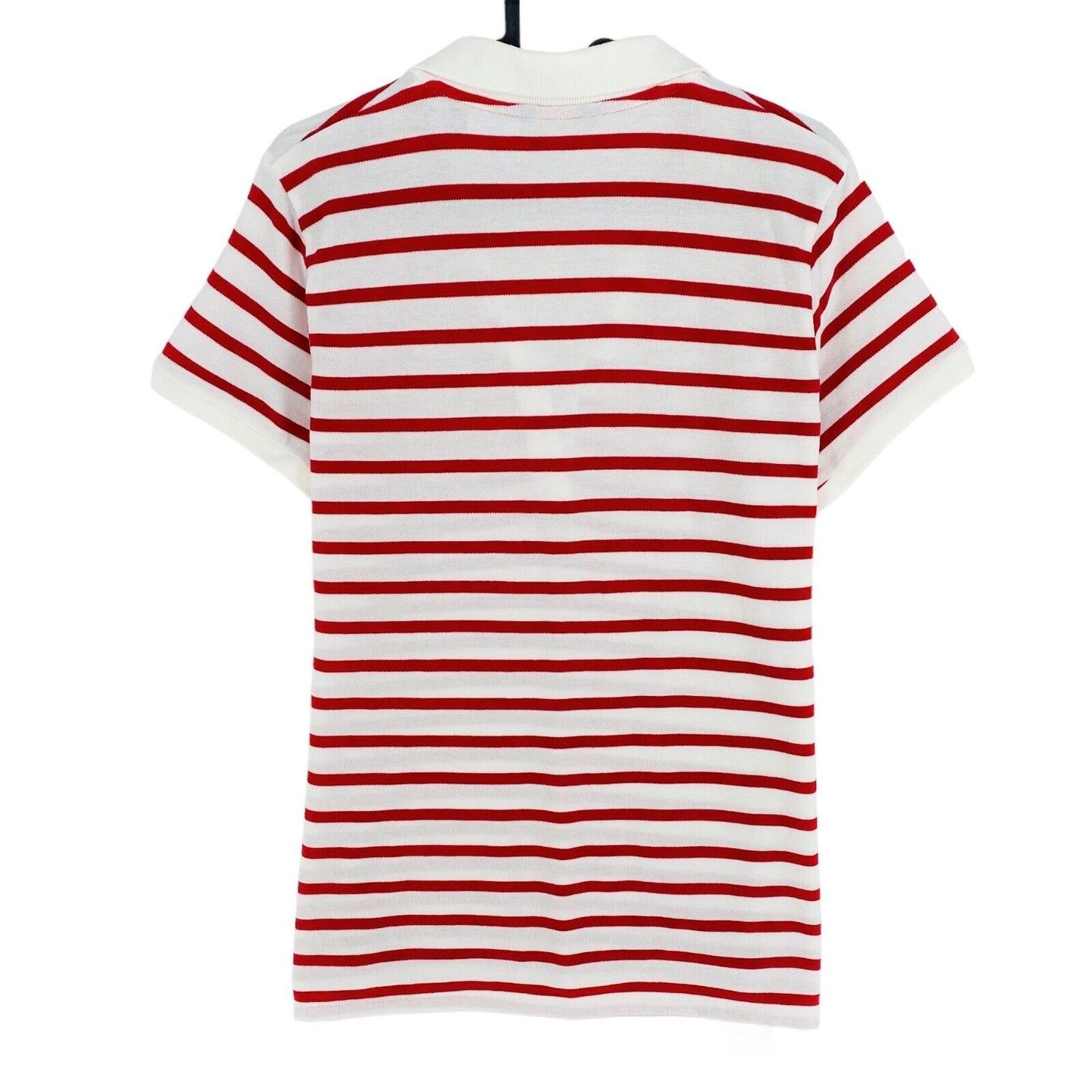 GANT Red Striped Pique Polo Shirt Size L