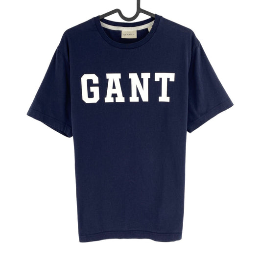 GANT Men Navy Blue Logo Crew Neck Short Sleeve T Shirt Size L