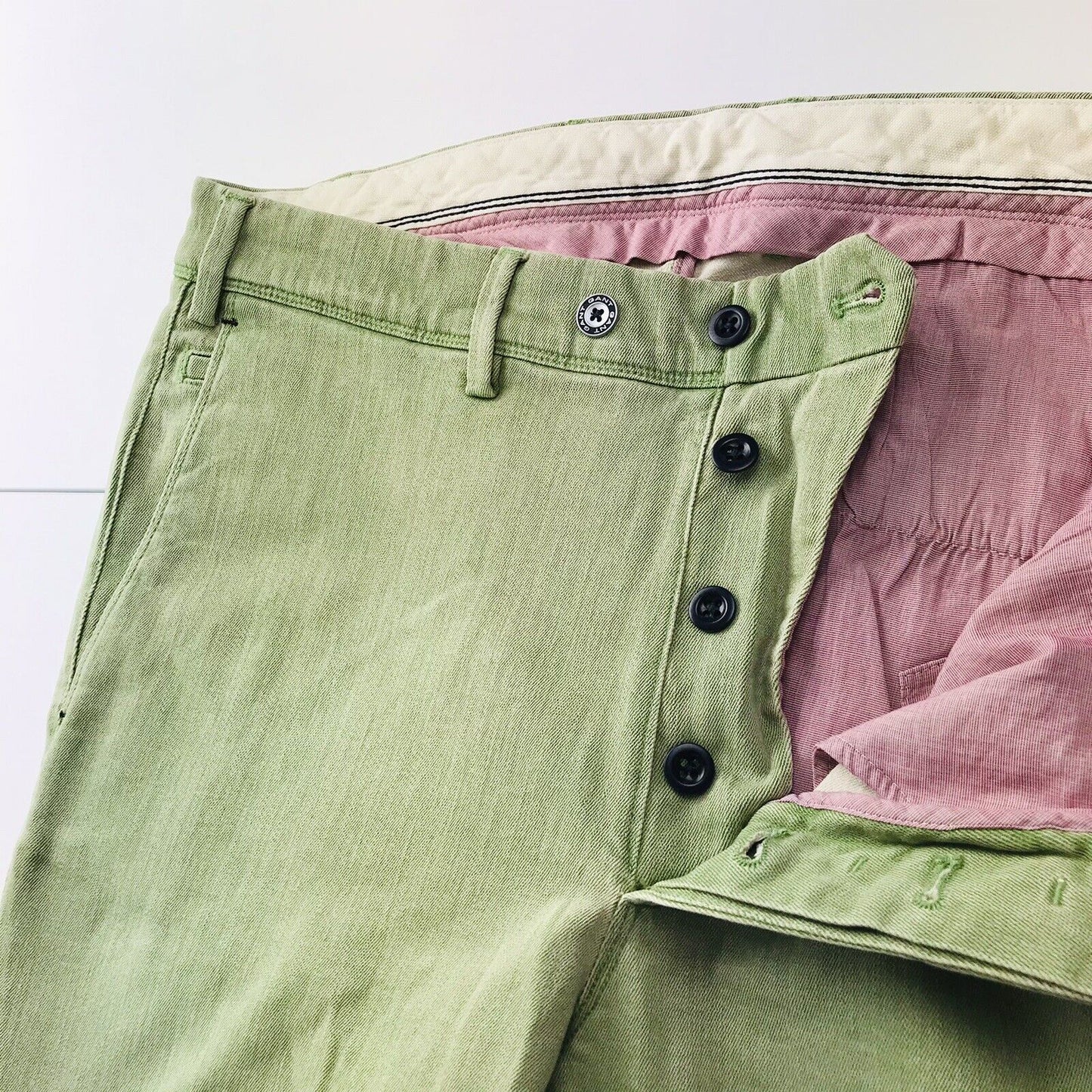 €239 GANT Green Normal Waist Narrow Leg At Bottom Fit Chino Trousers 50 / W34.5