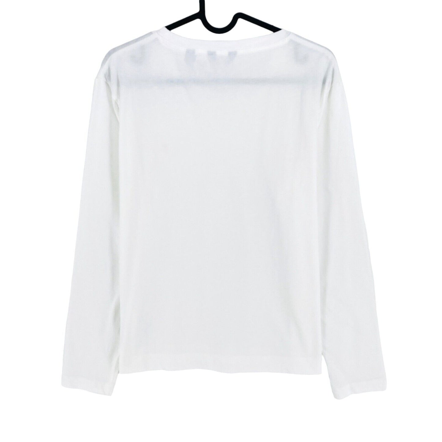 GANT White Logo Crew Neck Long Sleeves T Shirt Size L