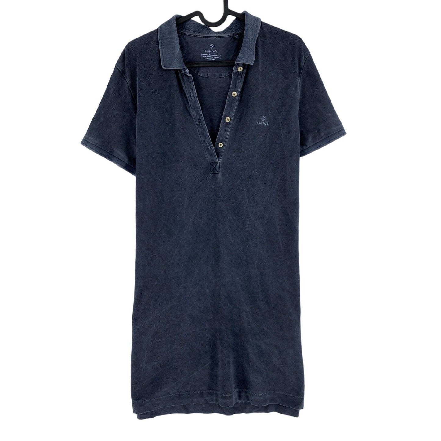 GANT Blue Sun Faded Pique Polo Shirt Dress Size M