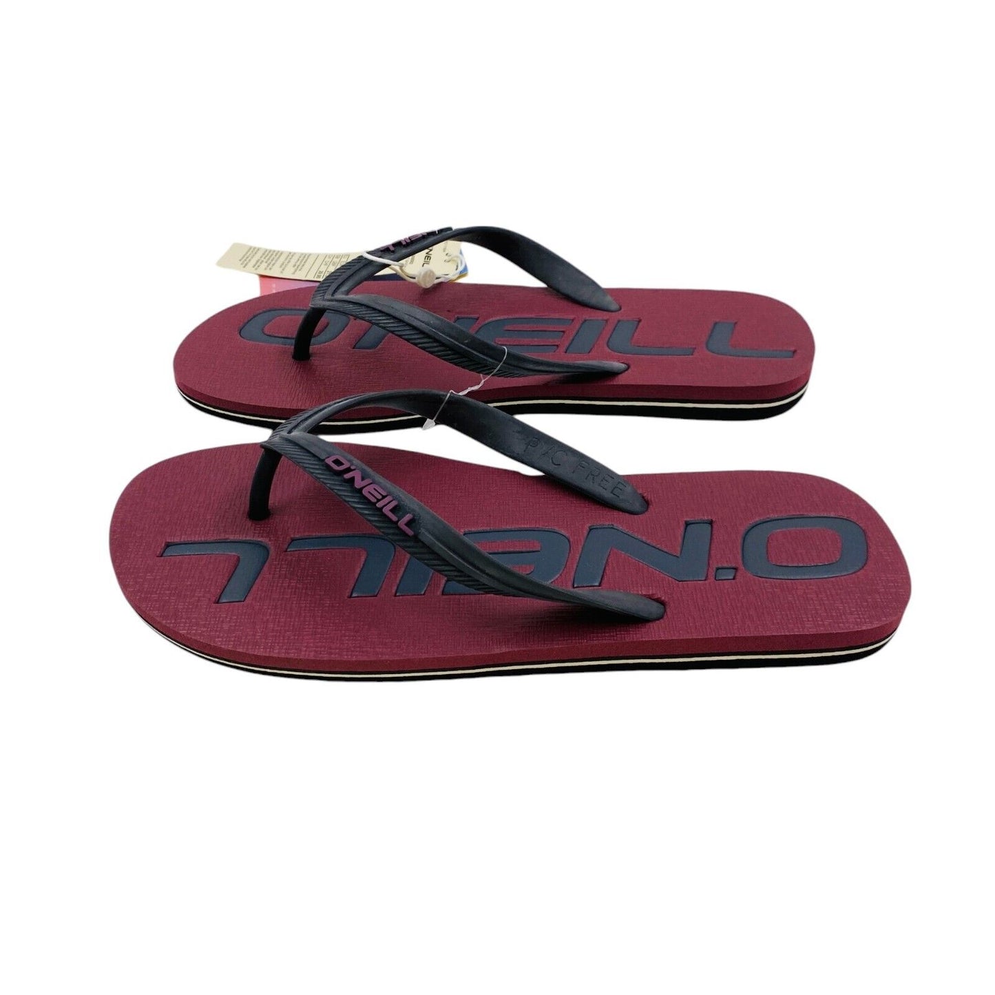 O'NEILL Dark Red Mens Beach Sandals Flip-Flops Size EU 42 UK 8 US 9