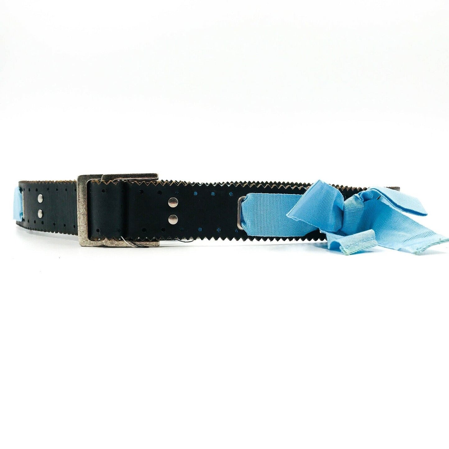 SPORTMAX Code by MAX MARA Blue Leather Designer Belt Size M L RRP €155