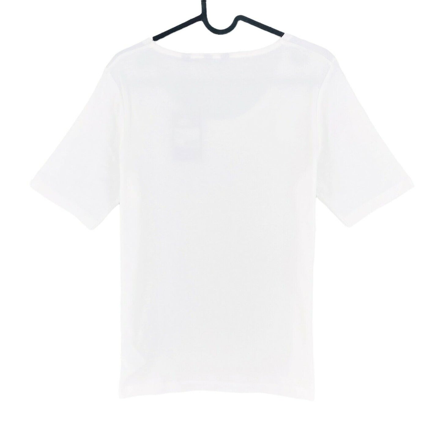 GANT White 1x1 Rib Crew Neck T Shirt Size L