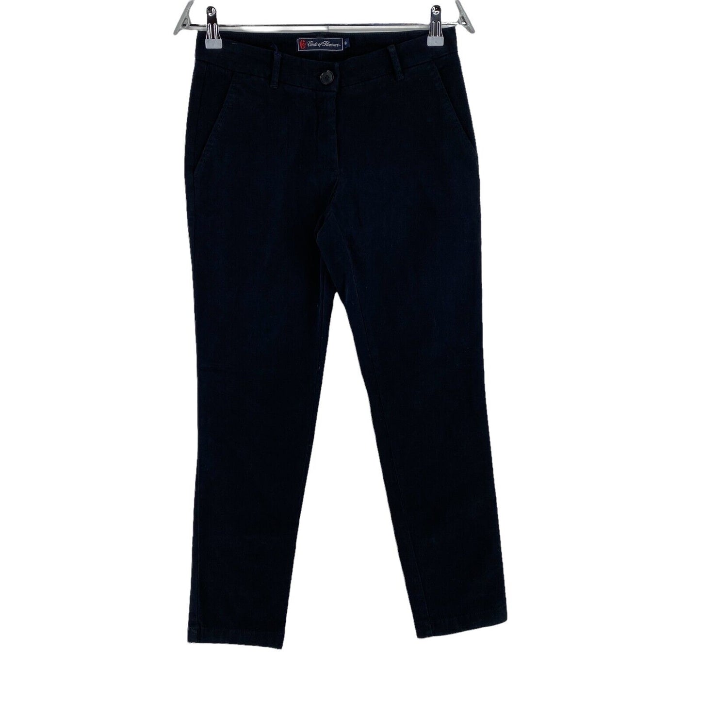 RRP €115 Conte Of Florence Navy Blue Chino Pants Trousers Size 40 W28 L30