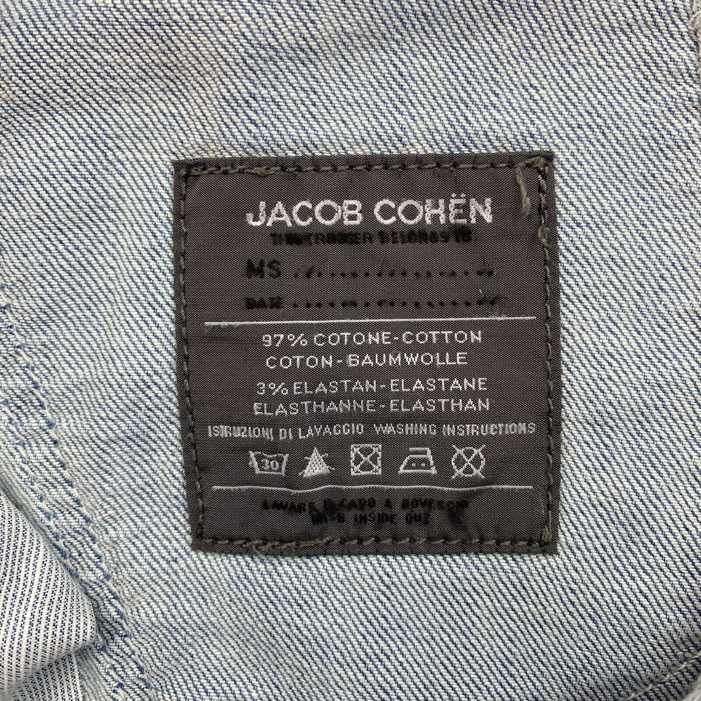 JACOB COHEN Women J711 Light Blue Straight Fit Jeans W31 L36 Made In Italy