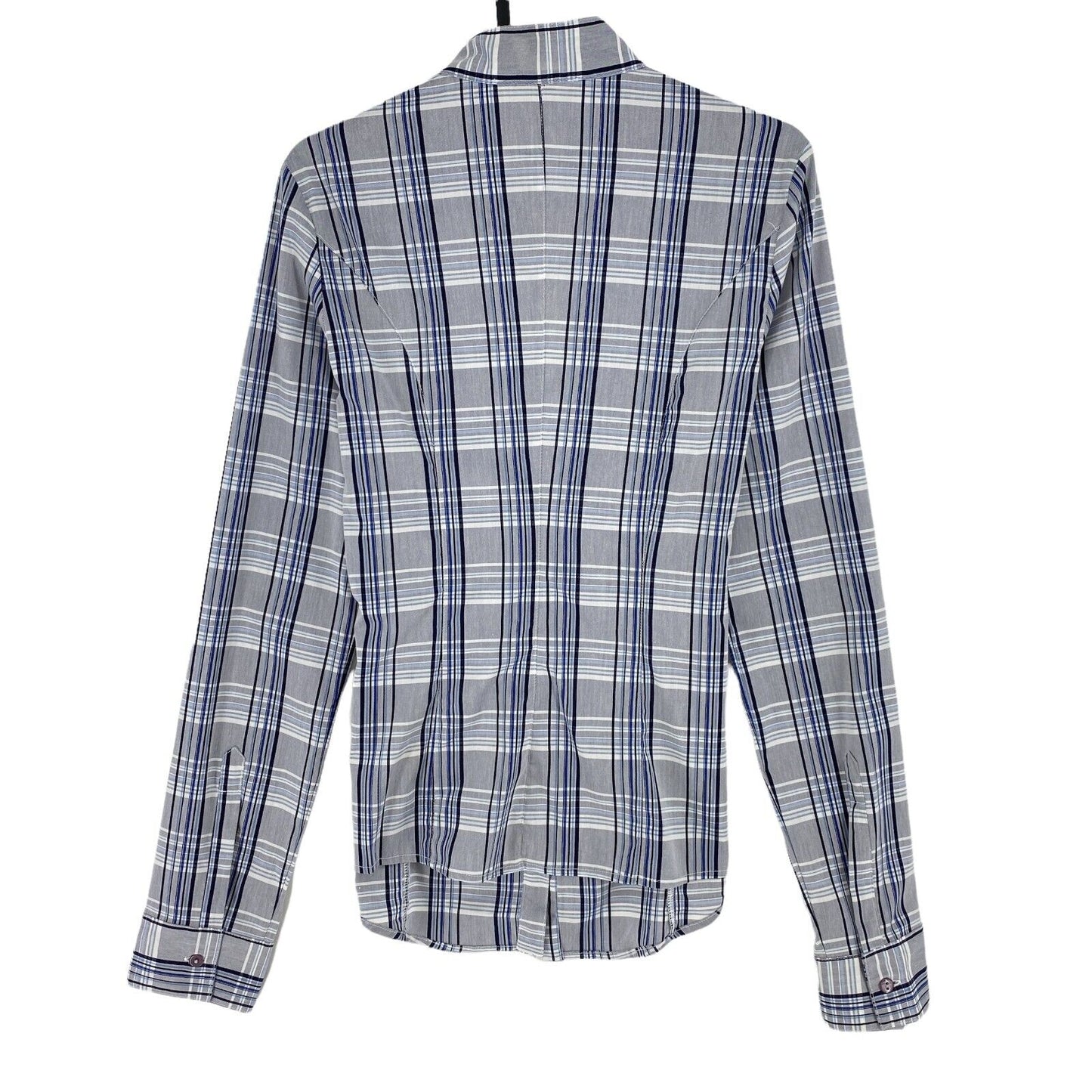 SEXY WOMAN Grey Check Long Sleeves Shirt Size S