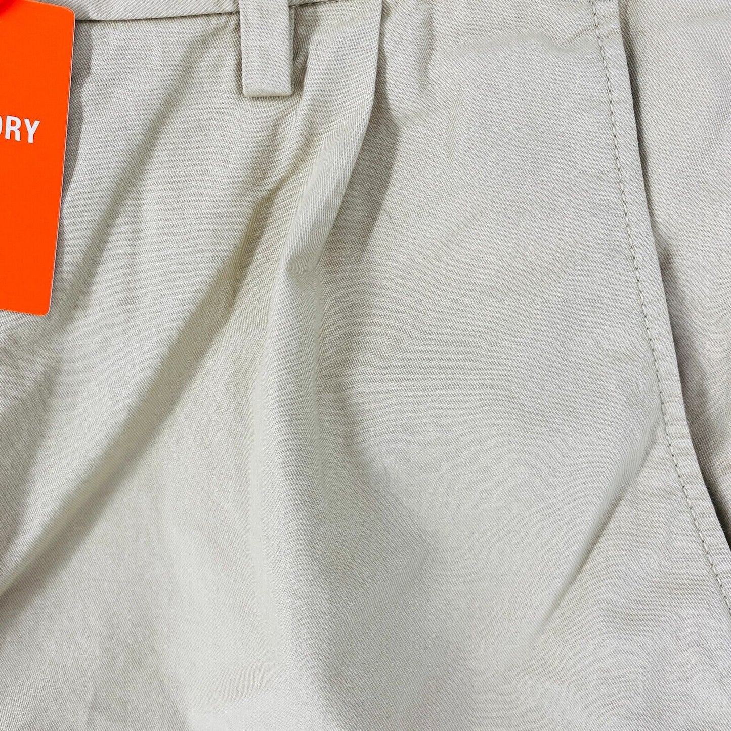 SUPERDRY Mens Beige Regular Straight Fit Chino Trousers W34 L32