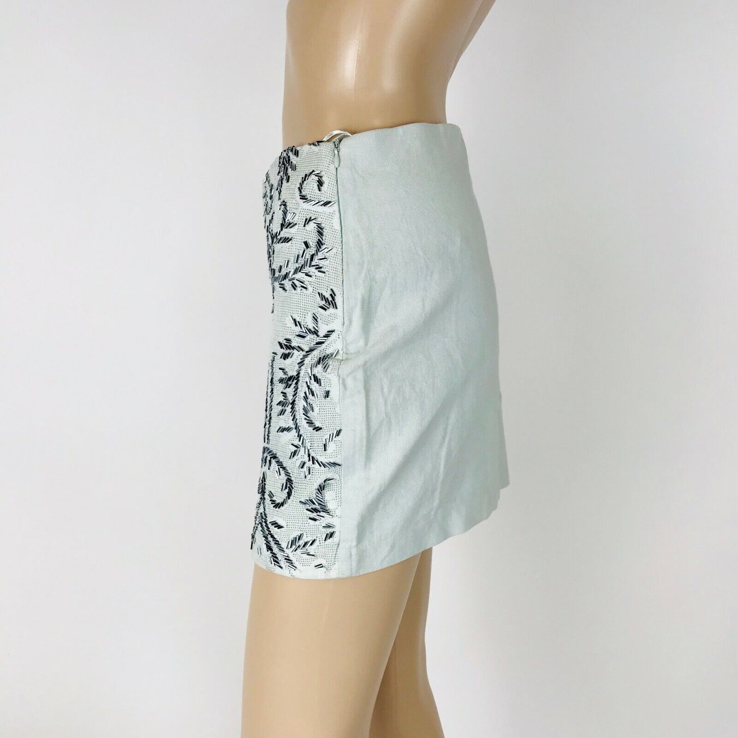 RRP $109.00 ZARA Trafaluc Women's Mini Ivory Skirt Size S W26