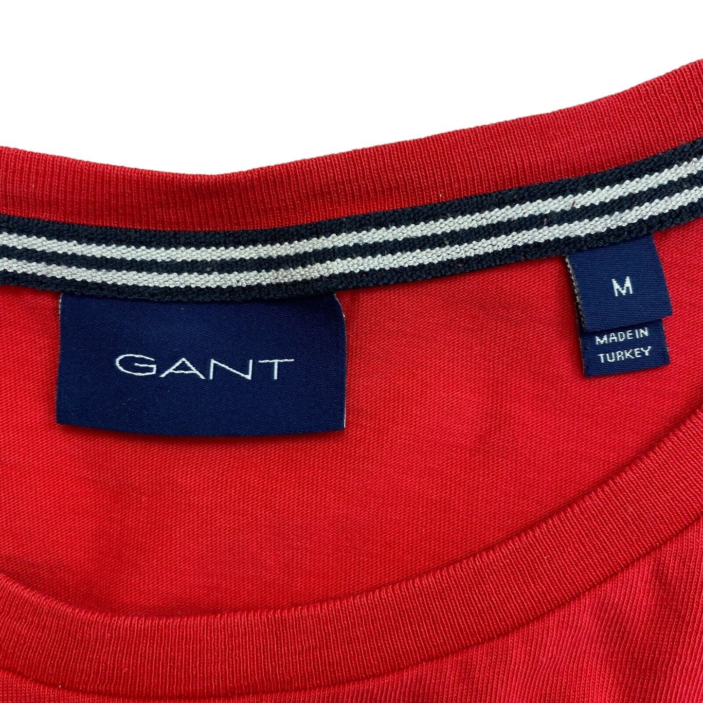 GANT T-shirt à col rond avec logo rouge taille M