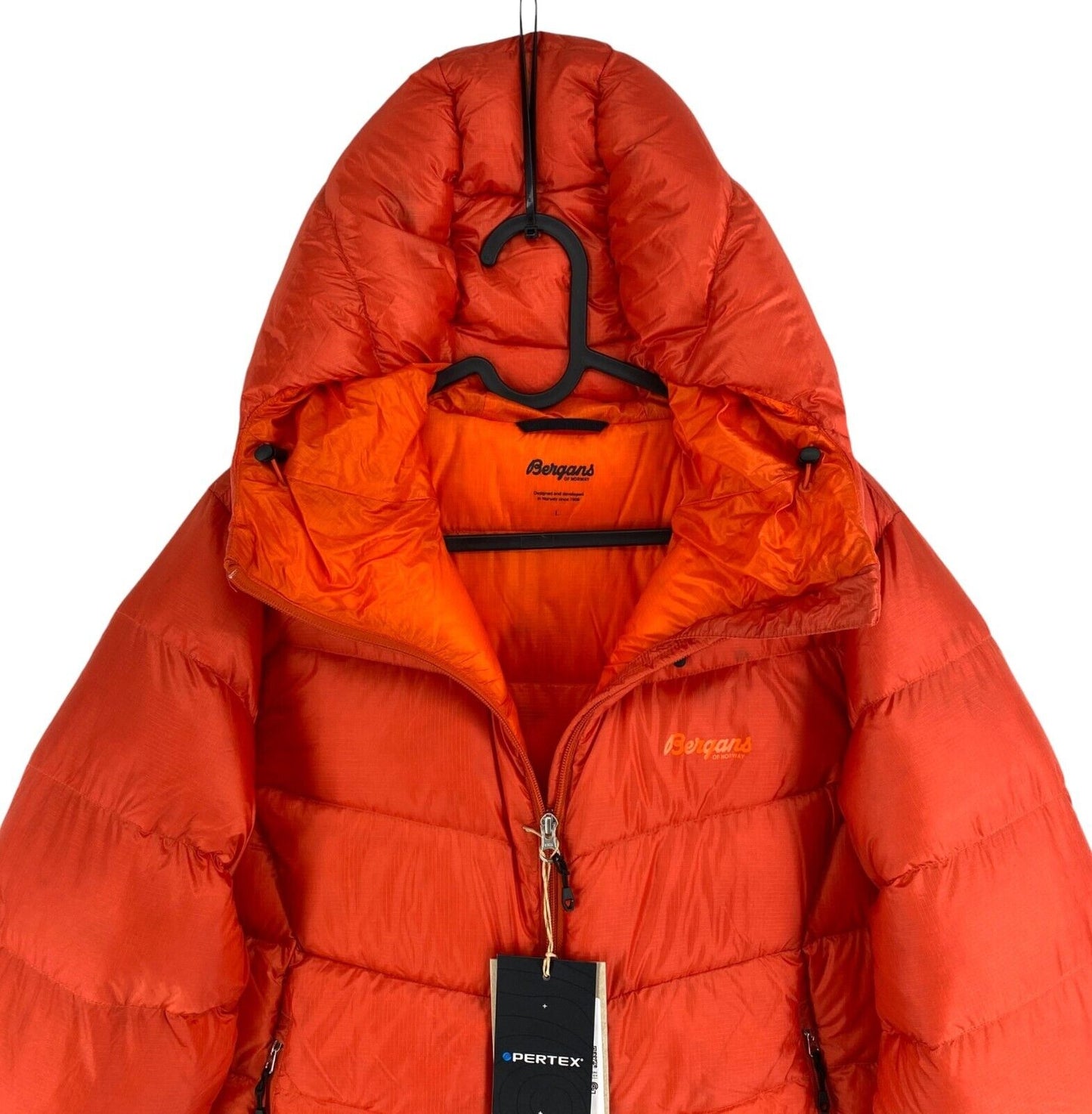 Bergans Of Norway Women Orange Senja Down Hooded Puffer Jacket Size L