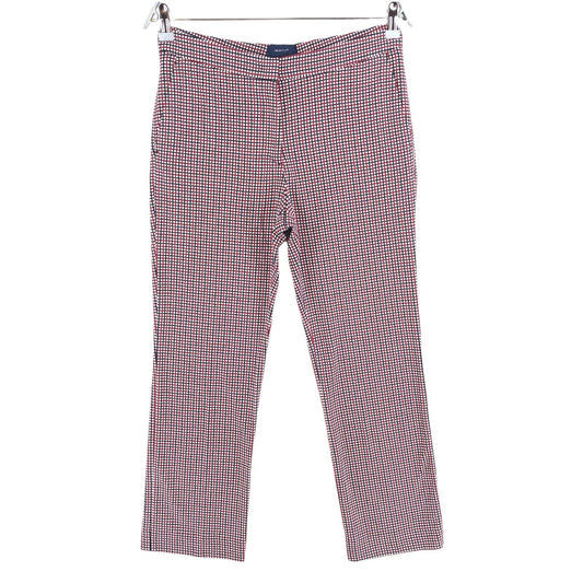 GANT Red Preppy Check Cigarette Pants Trousers Size EU 38 UK 10 US 8