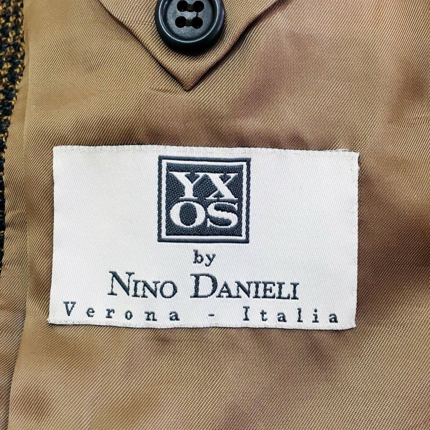 YXOS By Nino Danieli Veste blazer en laine vierge marron Taille EUR 48 US UK 38