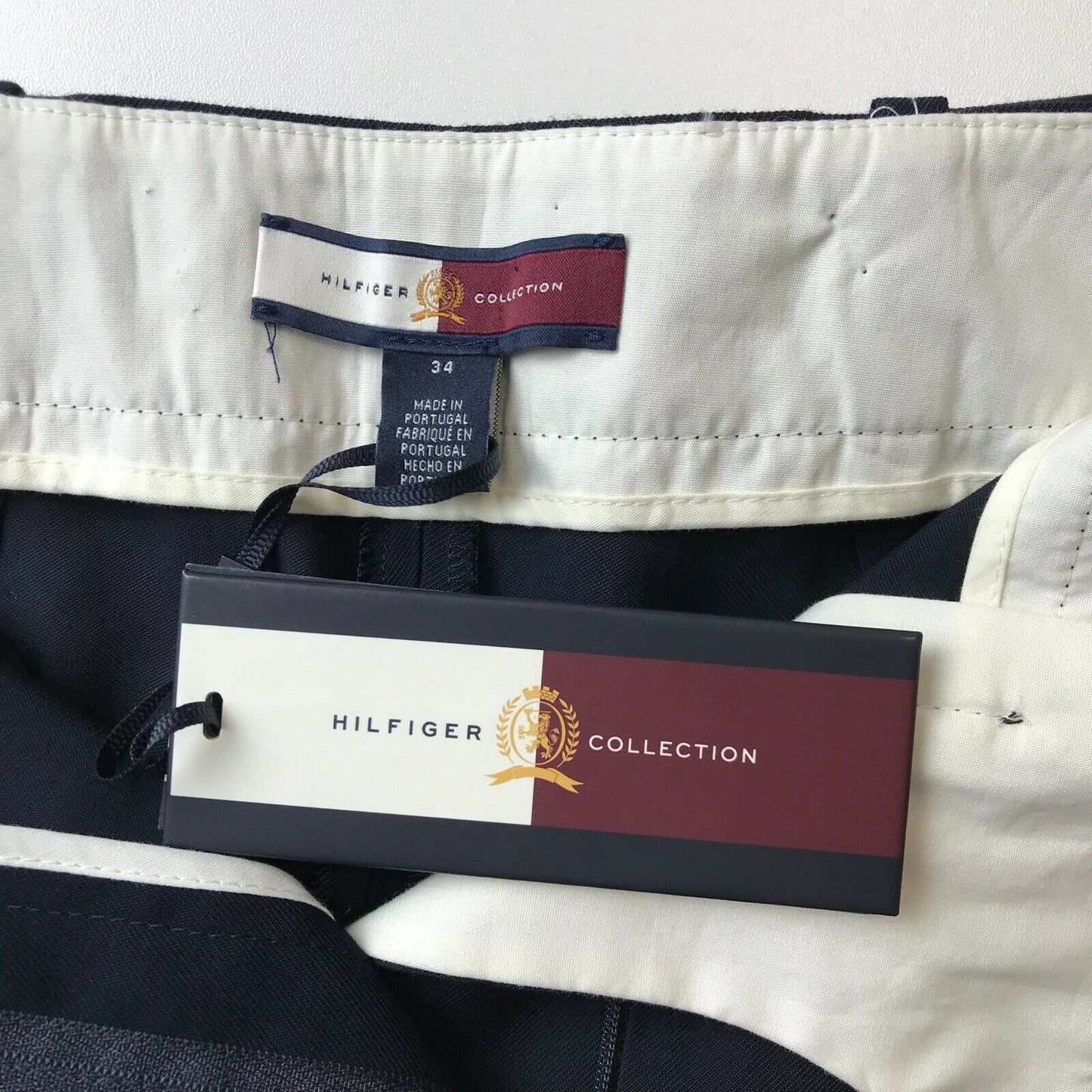 Tommy Hilfiger Collection Women Navy Blue Wide Leg Fit Trousers EUR 34 W27