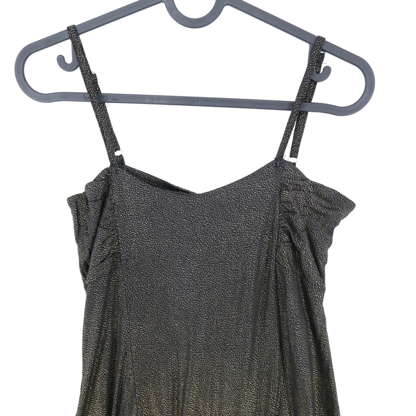 GOLDDIGGA Black Gold Tank Top Blouse Size XS