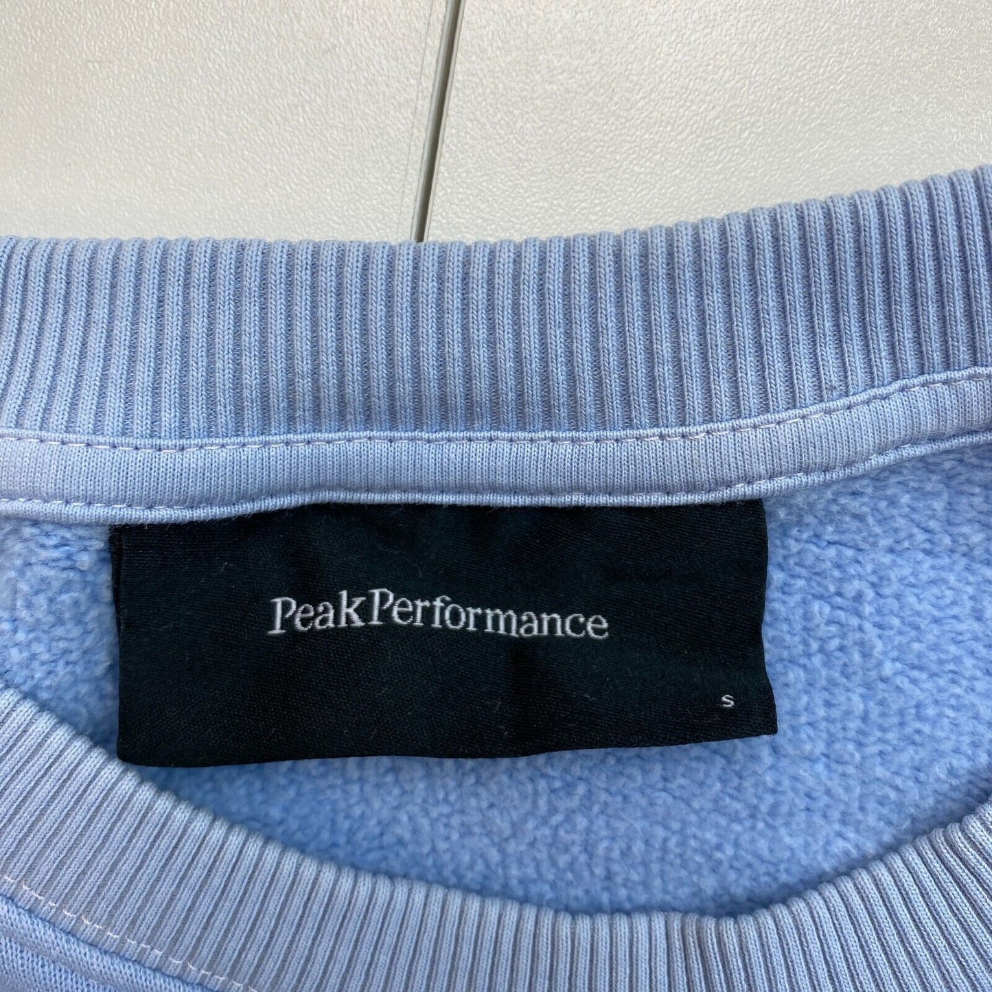 Peak Performance Women Blue Tie Dye Crew Neck Sweater Jumper Size S