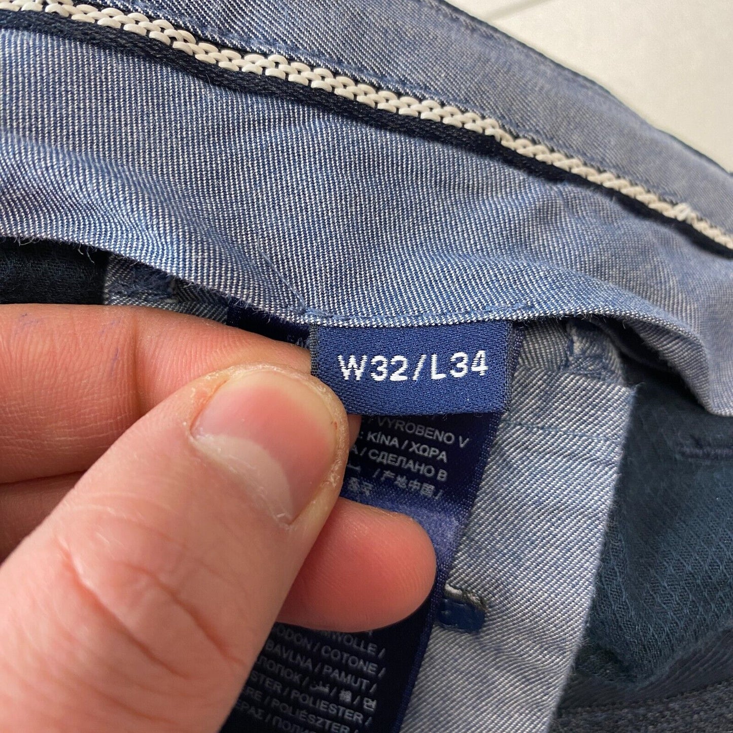 GANT Dunkelblaue Chinohose für Herren im Skinny Fit, Größe W32 L34