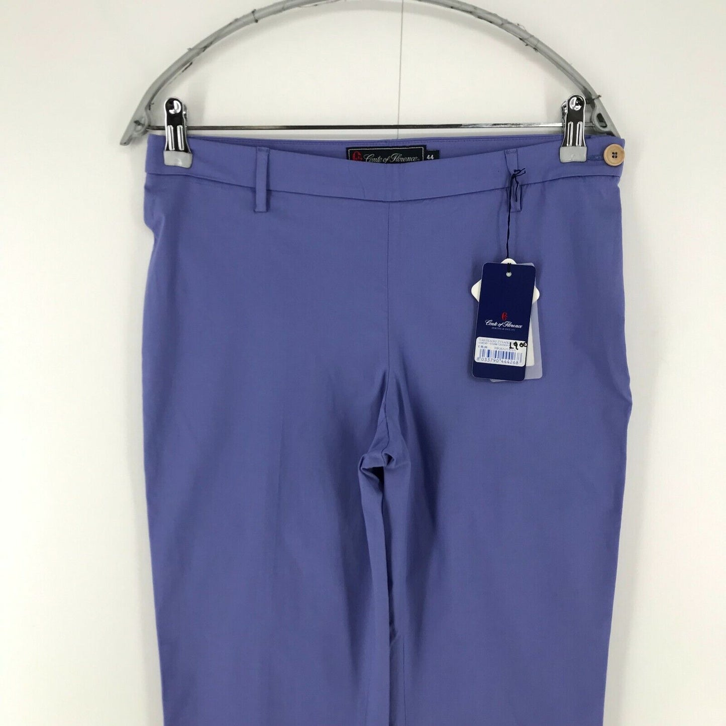 Conte Of Florence Women Purple Regular Straight Fit Capri Trousers EUR 44 W30