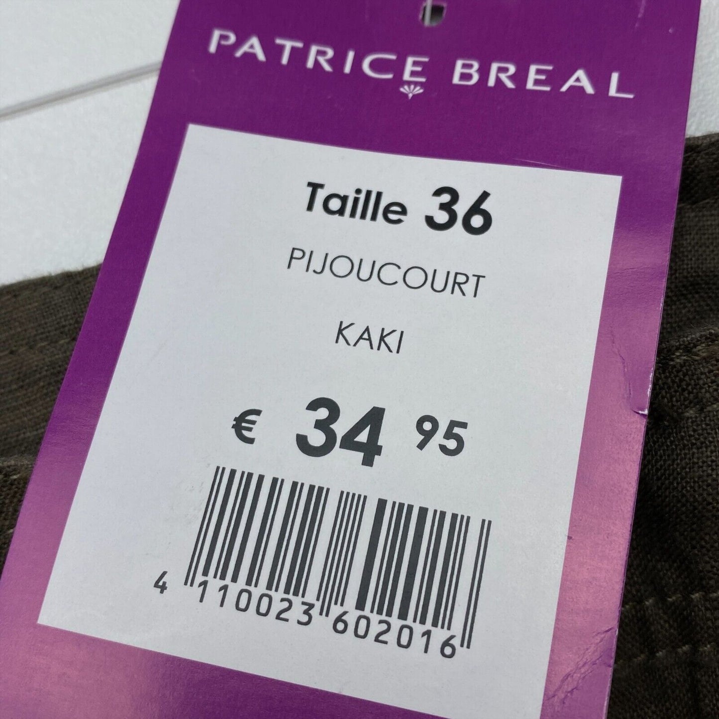 PATRICE BREAL Pantalon court 100% lin marron Taille 36 W28 L28 42 W31 L28